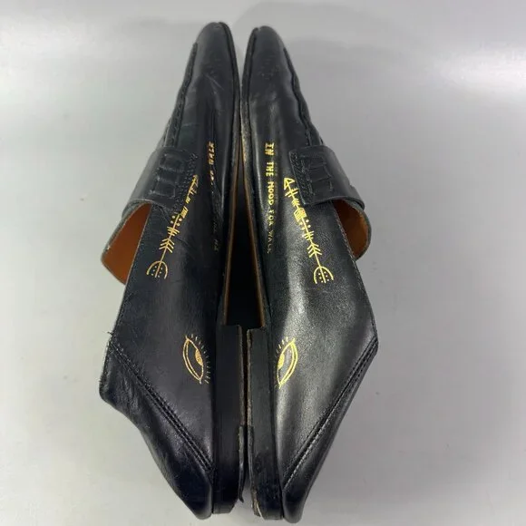 Isabel Marant Fanzel Collapsible-heel Leather Loafers In Metallic Black, Size 40 - Picture 8 of 14